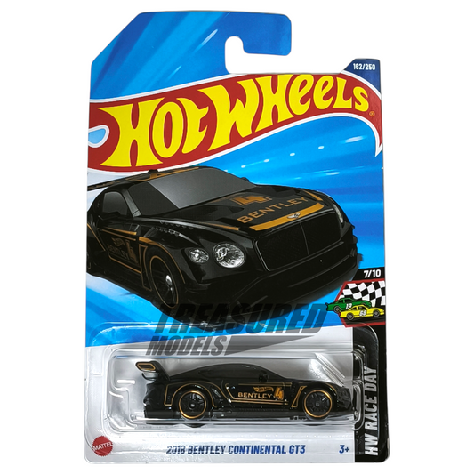 Hot Wheels Bentley 2018 Continental GT3 Black 2025 Main Line HW Race Day 1/64 Die Cast