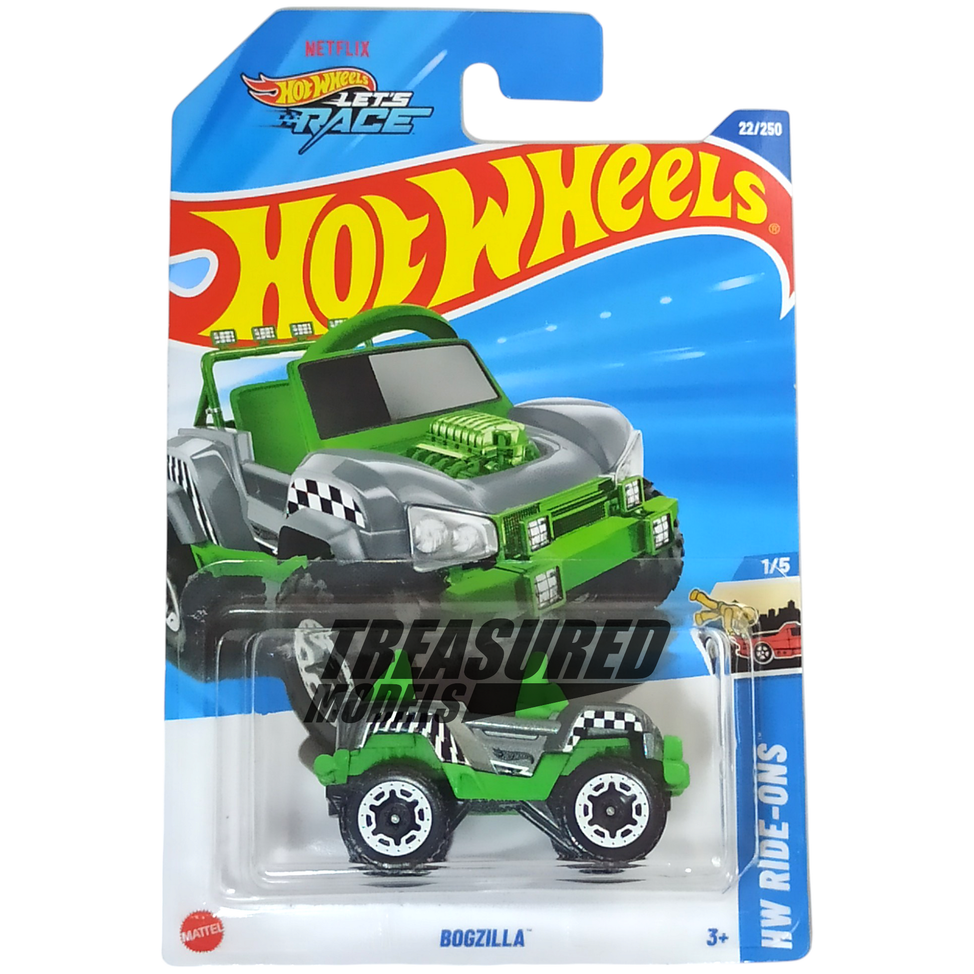 Hot Wheels Bogzilla Metalflake Gray 2025 Main Line HW Ride-Ons 1/64 Die Cast