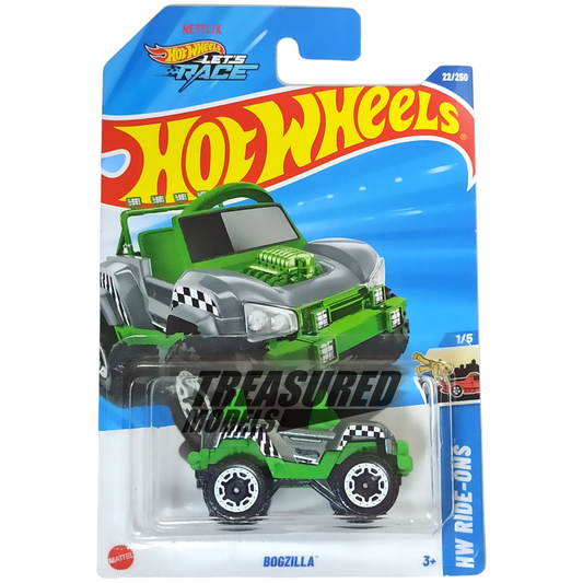 Hot Wheels Bogzilla Metalflake Gray 2025 Main Line HW Ride-Ons 1/64 Die Cast