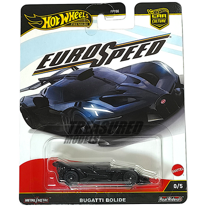 Hot Wheels Bugatti Bolide Chase Black 2025 Premium Car Culture Euro Speed 1/64 Die Cast