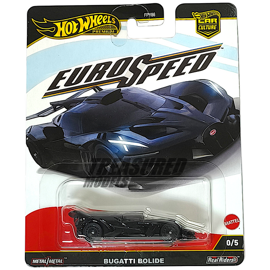 Hot Wheels Bugatti Bolide Chase Black 2025 Premium Car Culture Euro Speed 1/64 Die Cast