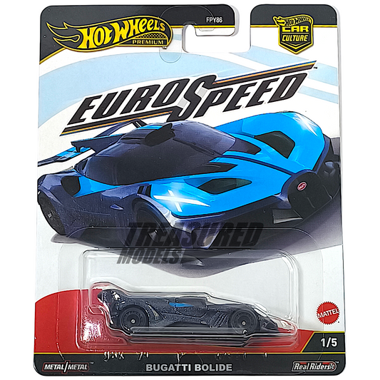 Hot Wheels Bugatti Bolide Metalflake French Racing Blue 2025 Premium Car Culture Eurospeed 1/64 Diecast