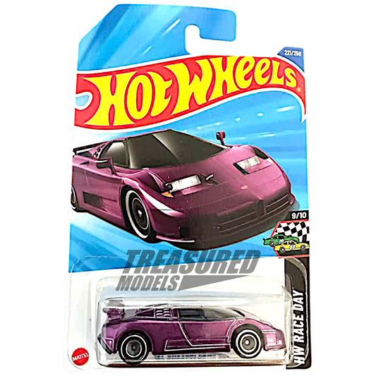 Hot Wheels Bugatti EB110 SS Spectraflame Viola 2025 Super Treasure Hunt Main Line HW Race Day 1/64 Die Cast