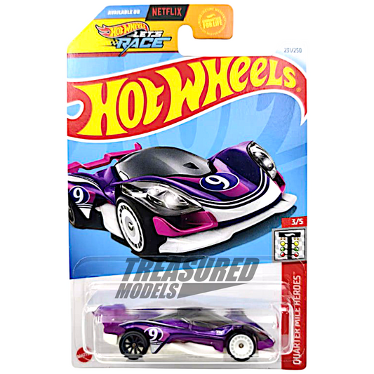 Hot Wheels Celero GT Super Treasure Hunt Spectraflame Purple 2024 Main Line Quarter Mile Heroes 1/64 Die Cast
