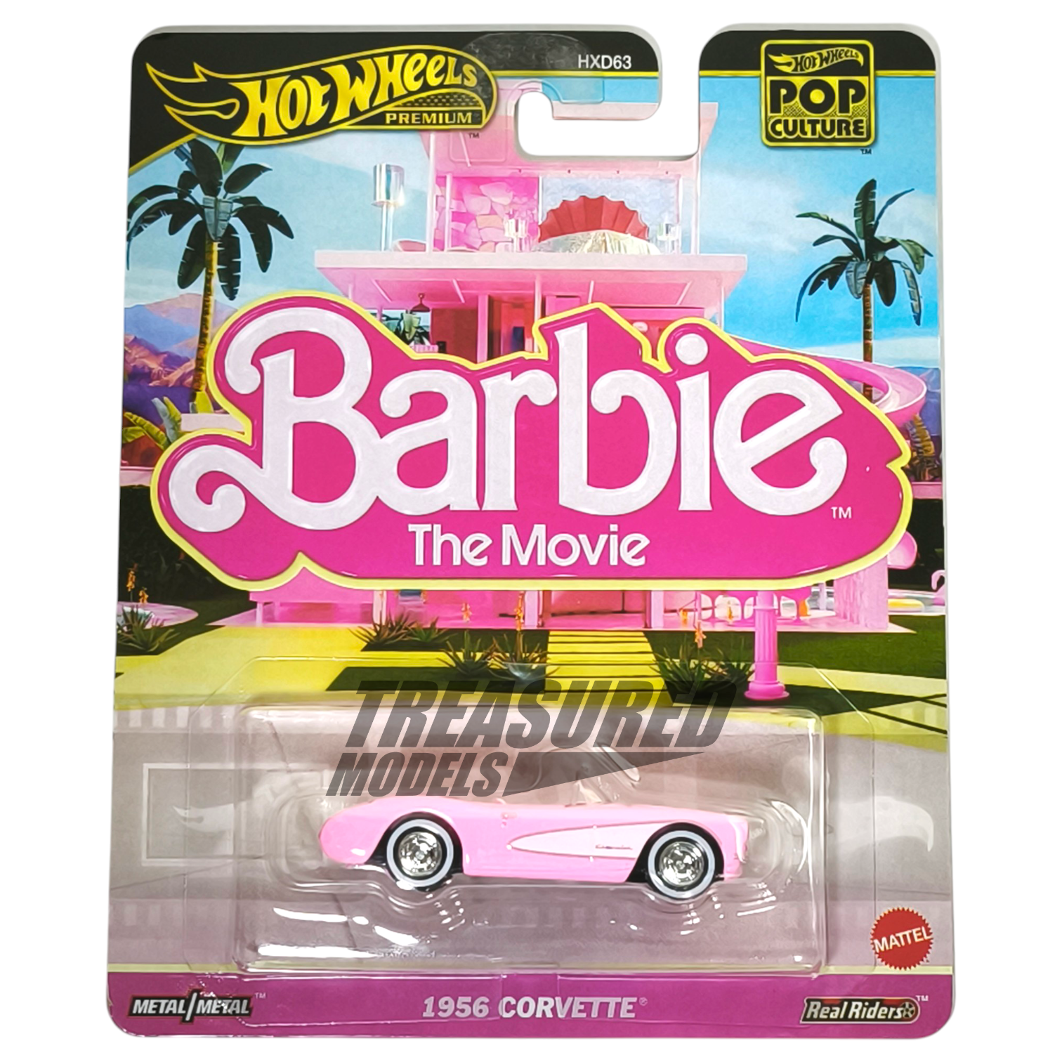 Hot Wheels Chevrolet 1956 Corvette Barbie Pink 2025 Premium Pop Culture Barbie 1/64 Die Cast