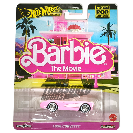 Hot Wheels Chevrolet 1956 Corvette Barbie Pink 2025 Premium Pop Culture Barbie 1/64 Die Cast