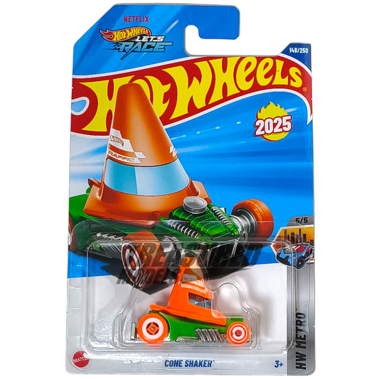 Hot Wheels Cone Shaker Green 2025 Main Line HW Metro 1/64 Die Cast
