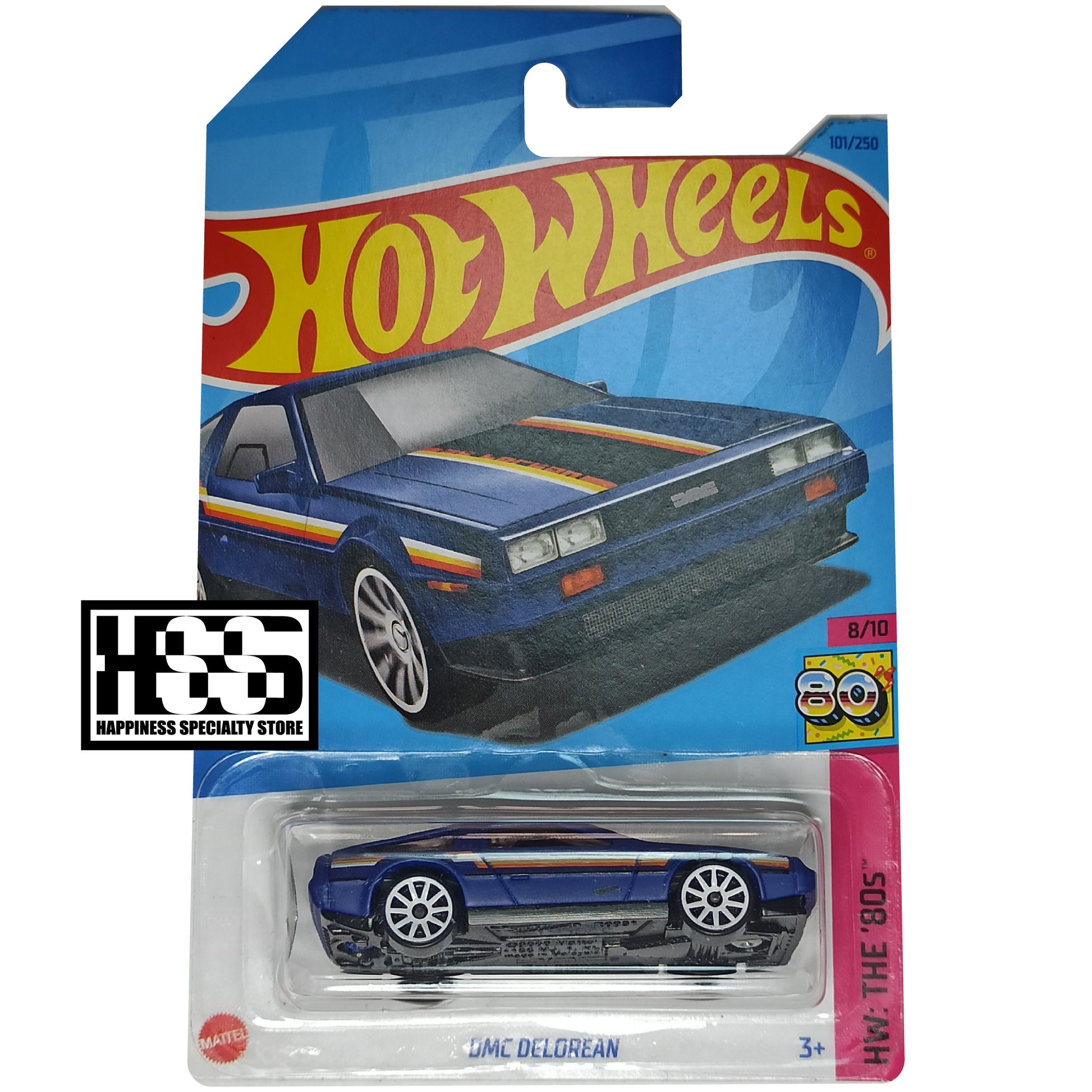 Hot Wheels DMC DeLorean Matte Dark Blue 2023 HW The 80s 1/64 Diecast