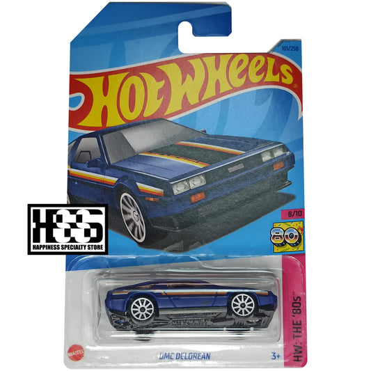 Hot Wheels DMC DeLorean Matte Dark Blue 2023 HW The 80s 1/64 Diecast