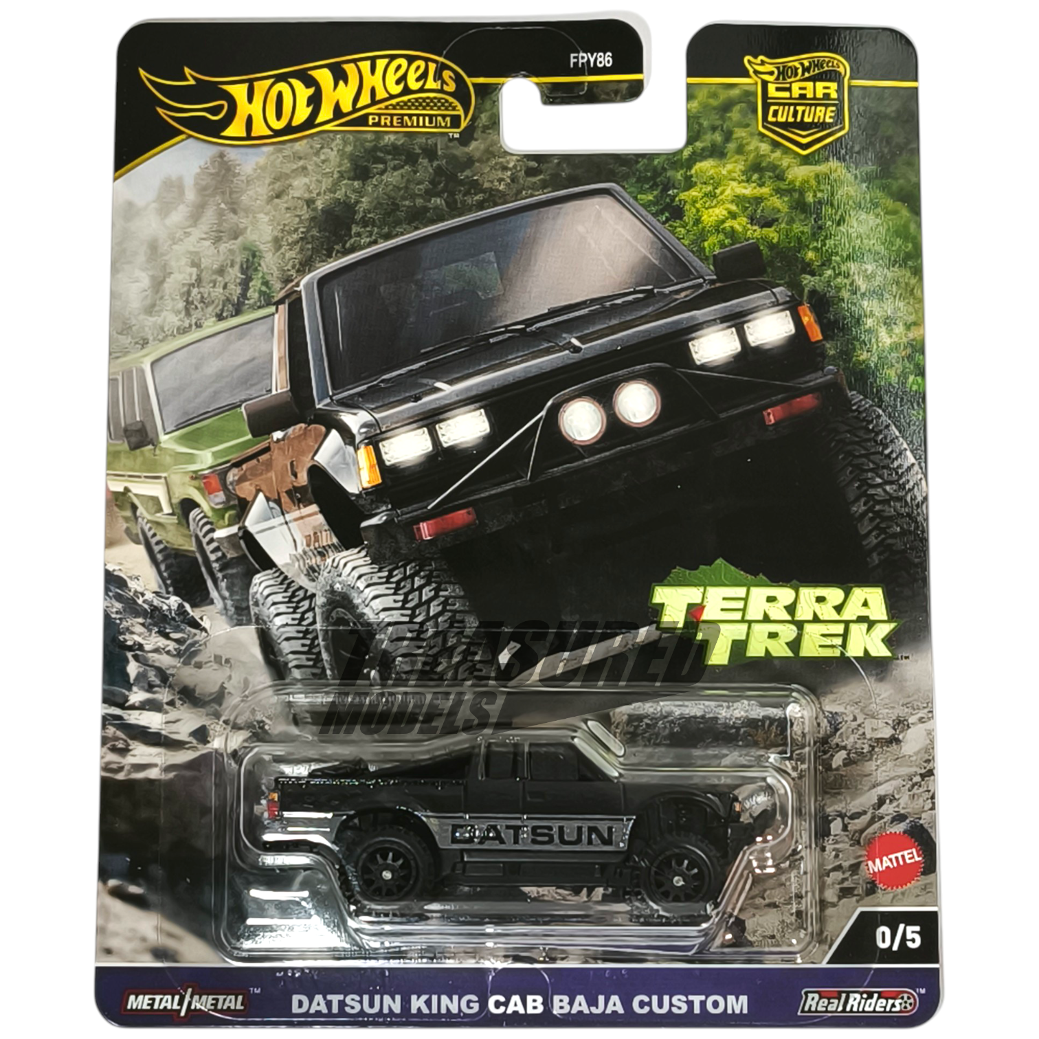Hot Wheels Datsun King Cab Baja Custom Black 2024 Chase Premium Car Culture Terra Trek 1/64 Die Cast