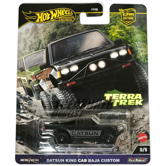 Hot Wheels Datsun King Cab Baja Custom Black 2024 Chase Premium Car Culture Terra Trek 1/64 Die Cast