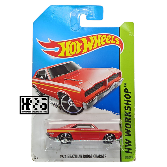 Hot Wheels Dodge 1974 Brazilian Charger Red 2014 HW Workshop 1/64 Die Cast
