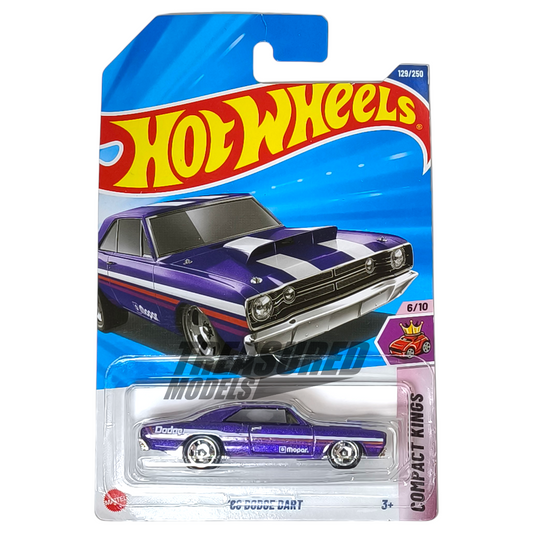 Hot Wheels Dodge 68 Dart Metalflake Purple 2025 Main Line Compact Kings 1/64 Die Cast