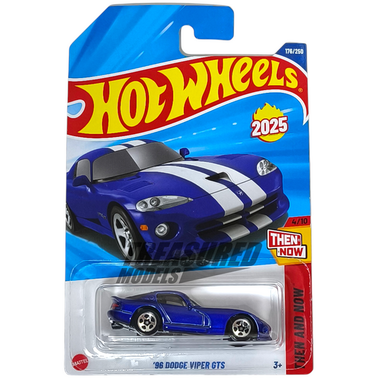 Hot Wheels Dodge 96 Viper GTS Viper GTS Blue 2025 Main Line Then and Now 1/64 Die Cast