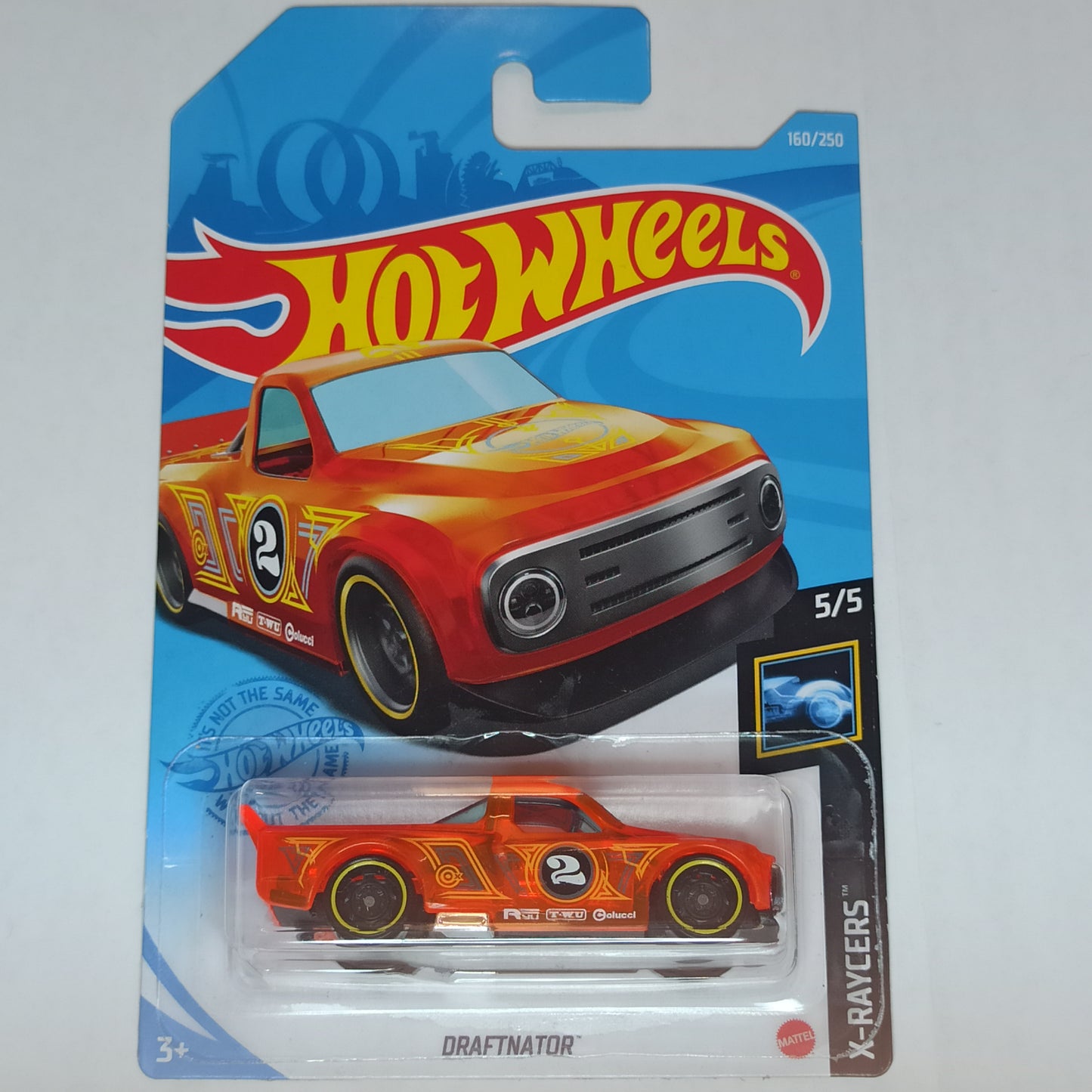 Hot Wheels Draftnator Clear Orange 2021 X-Raycers 1/64 Diecast