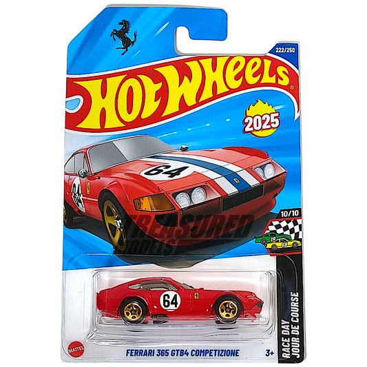 Hot Wheels Ferrari 365 GTB4 Competizione Rosso Corsa 2025 Main Line HW Race Day 1/64 Diecast