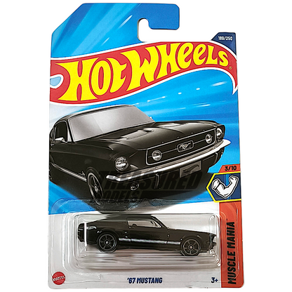 Hot Wheels Ford 67 Mustang Black 2025 Main Line Muscle Mania 1/64 Diecast
