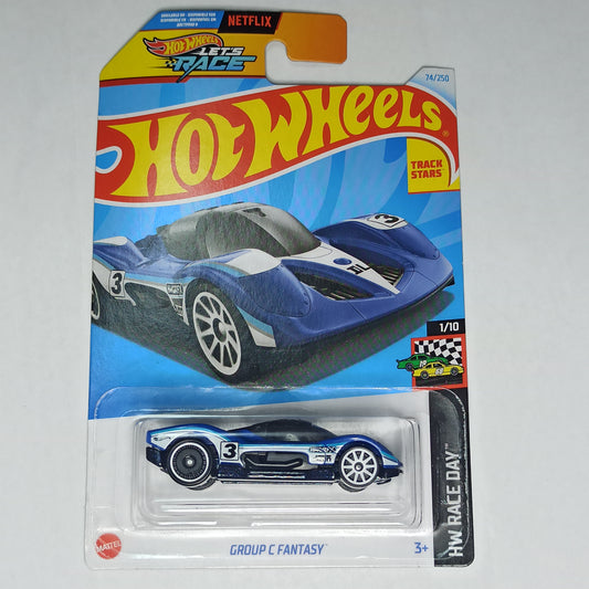Hot Wheels Group C Fantasy Dark Blue 2024 HW Race Day 1/64 Diecast