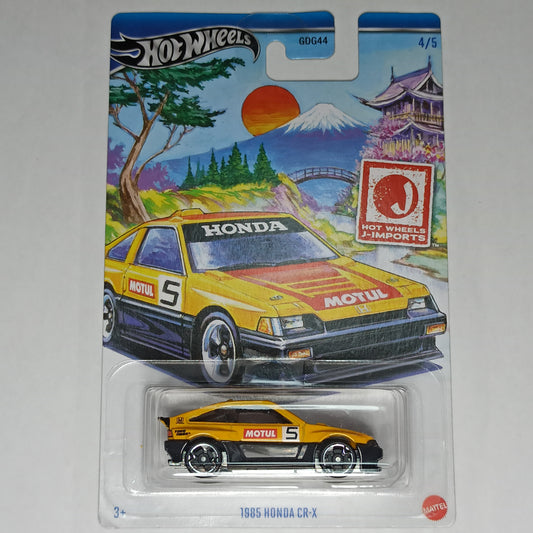 Hot Wheels Honda 1985 CR-X Yellow 2024 HW J-Imports 1/64 Diecast