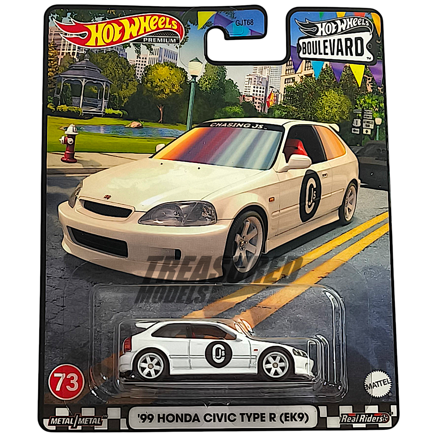 Hot Wheels Honda 99 Civic Type-R EK9 Championship White 2023 Premium Boulevard 1/64 Diecast