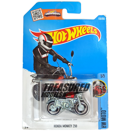 Hot Wheels Honda Monkey Z50 Red 2016 Main Line HW Moto 1/64 Die Cast