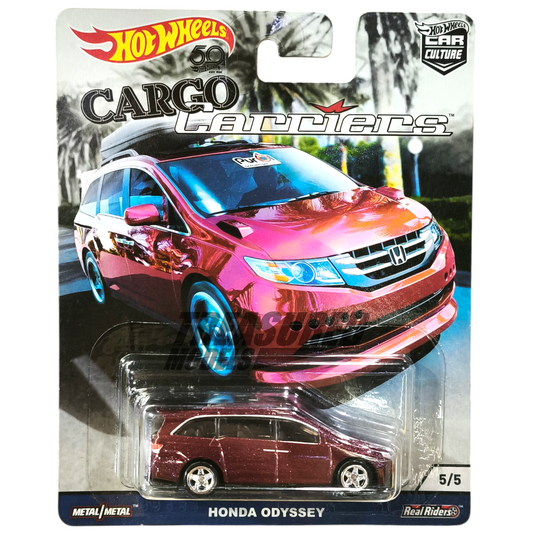 Hot Wheels Honda Odyssey Red 2018 Premium Car Culture Cargo Carriers 1/64 Die Cast