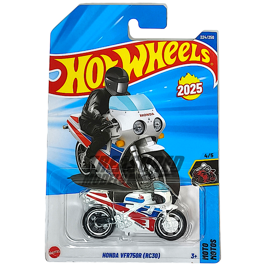 Hot Wheels Honda VFR750R (RC30) White 2025 Main Line HW Moto 1/64 Diecast