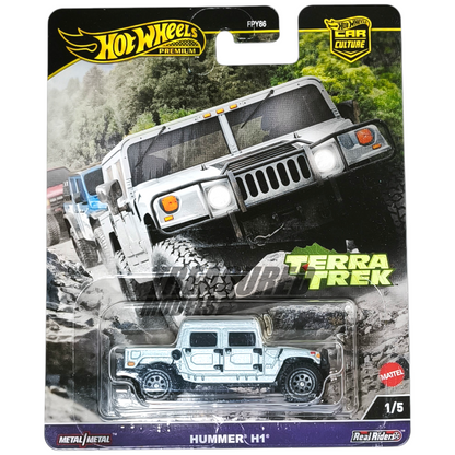 Hot Wheels Hummer H1 Brushed Silver 2024 Premium Car Culture Terra Trek 1/64 Die Cast