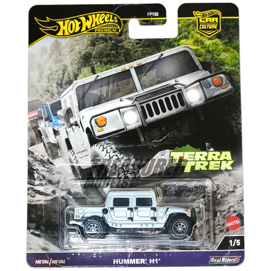 Hot Wheels Hummer H1 Brushed Silver 2024 Premium Car Culture Terra Trek 1/64 Die Cast