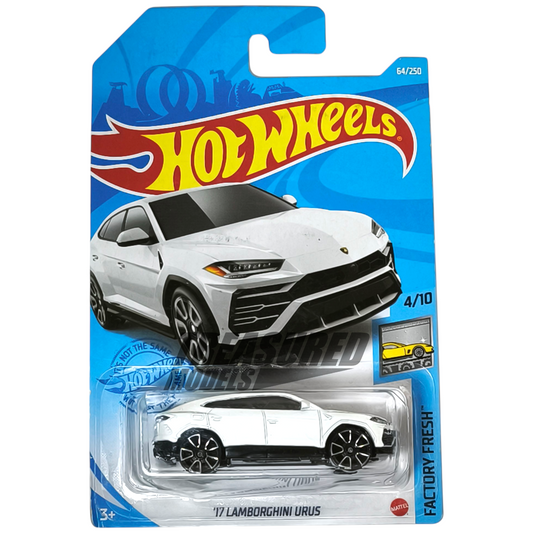 Hot Wheels Lamborghini 17 Urus White 2021 Factory Fresh 1/64 Die Cast