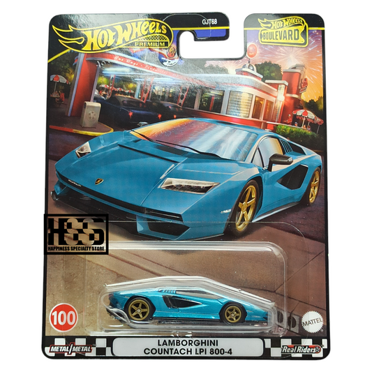 Hot Wheels Lamborghini Countach LPI 800-4 Blu Uranus 2024 Premium Boulevard 100 1/64 Die Cast
