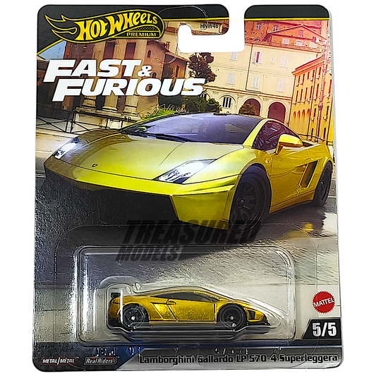 Hot Wheels Lamborghini Gallardo LP 570-4 Superleggera Polished Gold 2025 Premium Fast & Furious 1/64 Diecast