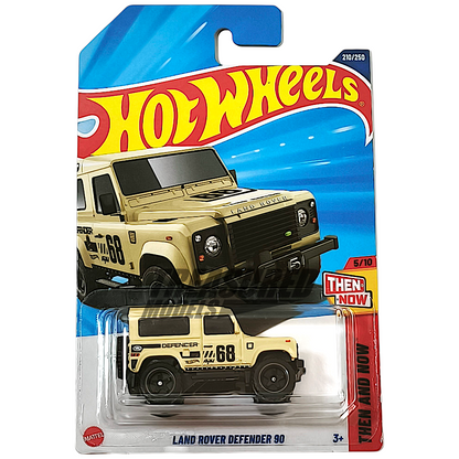 Hot Wheels Land Rover Defender 90 Tan 2025 Main Line Then and Now 1/64 Diecast