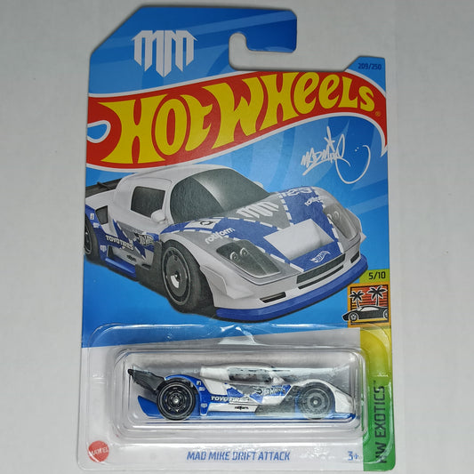 Hot Wheels Mad Mike Drift Attack White 2023 HW Exotics 1/64 Diecast