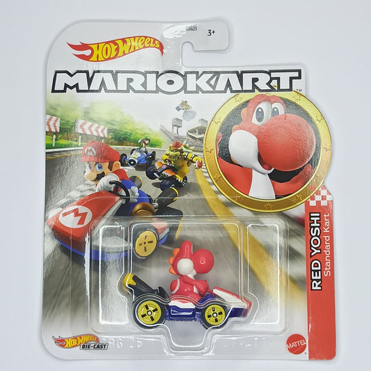 Hot Wheels Mario Kart Red Yoshi Standard Kart 2023 Mix 4 1/64 Diecast
