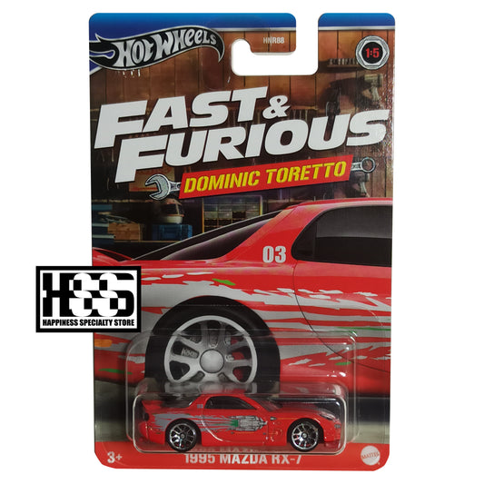 Hot Wheels Mazda 1995 RX-7 Red 2024 Dominic Toretto Fast & Furious 1/64 Diecast