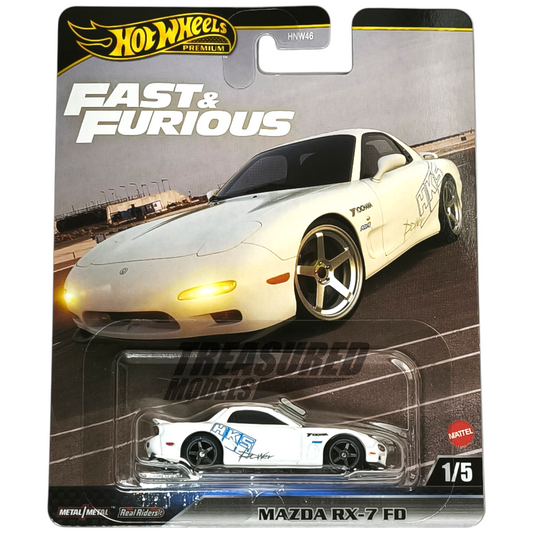 Hot Wheels Mazda 95 RX-7 FC White 2025 Premium Fast & Furious 1/64 Die Cast