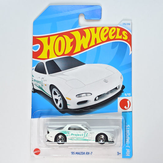 Hot Wheels Mazda 95 RX-7 White 2024 HW J-Imports 1/64 Diecast