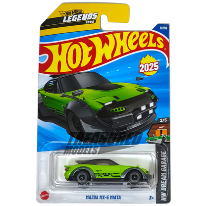 Hot Wheels Mazda MX-5 Miata Lime Green 2025 Main Line HW Dream Garage 1/64 Die Cast