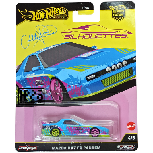 Hot Wheels Mazda RX7 FC Pandem Sky Blue 2025 Premium Car Culture Silhouettes 1/64 Die Cast