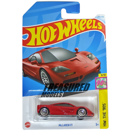 Hot Wheels McLaren F1 Grand Prix Red 2024 HW The 90s 1/64 Die Cast