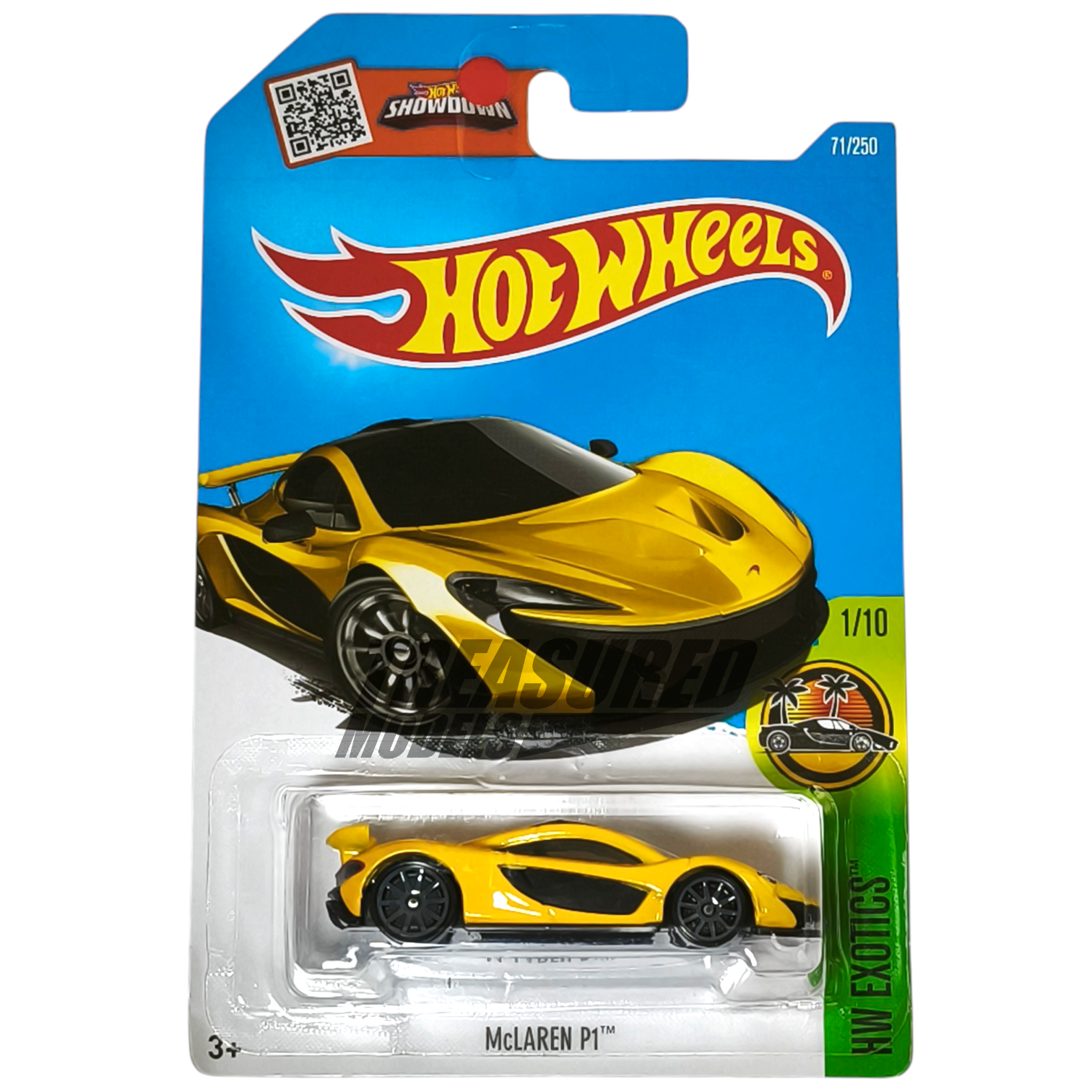 Hot Wheels McLaren P1 Volcano Yellow 2016 Main Line HW Exotics 1/64 Die Cast