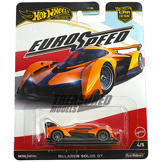 Hot Wheels McLaren Solus GT Volcano Orange 2025 Premium Car Culture Euro Speed 1/64 Diecast