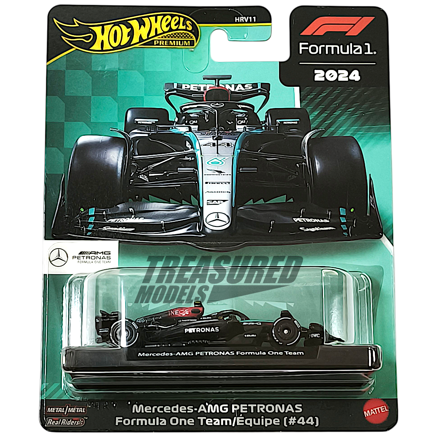 Hot Wheels Mercedes-AMG Petronas Formula One Team #44 Lewis Hamilton 2025 Premium 1/64 Diecast
