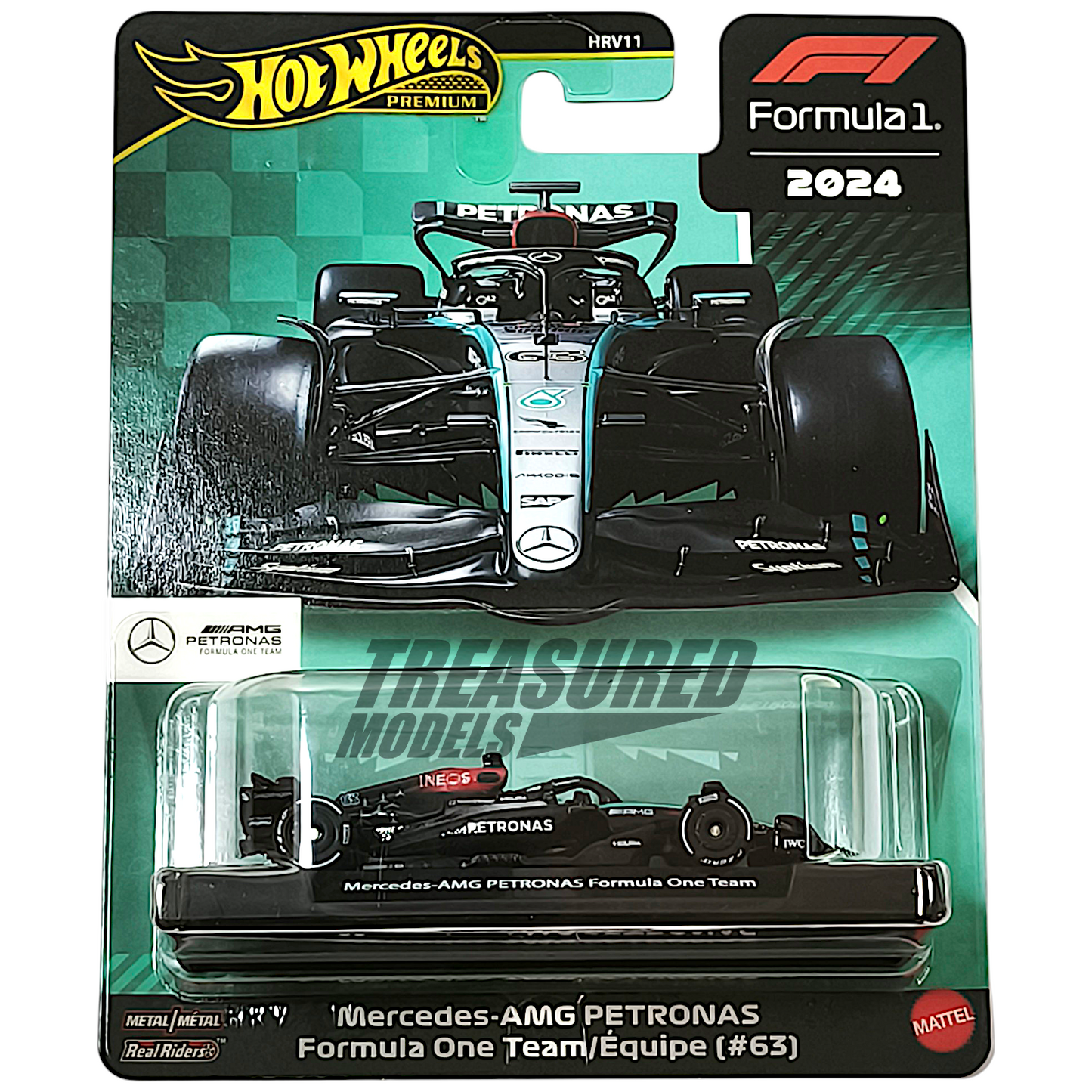 Hot Wheels Mercedes-AMG Petronas Formula One Team #63 George Russell 2025 Premium 1/64 Diecast