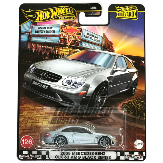 Hot Wheels Mercedes-Benz 2018 CLK 63 AMG Black Series Diamond Silver Metallic 2025 Premium Boulevard 1/64 Die Cast