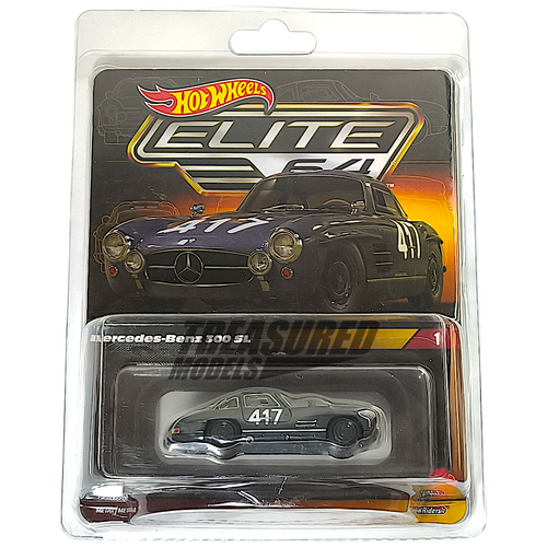 Hot Wheels Mercedes-Benz 300 SL Graphite Gray 2023 Premium Elite 64 1/64 Die Cast