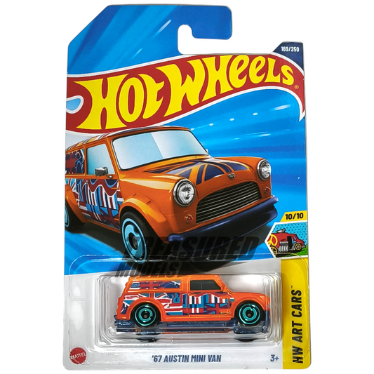 Hot Wheels Mini 67 Austin Mini Van Orange 2025 Main Line HW Art Cars 1/64 Die Cast
