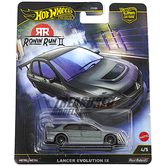 Hot Wheels Mitsubishi Lancer Evolution IX Metalflake Gunmetal Gray 2025 Premium Car Culture Ronin Run II 1/64 Diecast