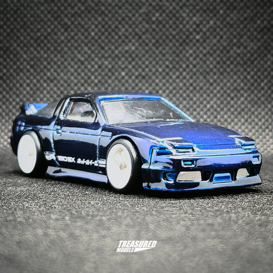 Hot Wheels Nissan 180SX Type X Super Treasure Hunt Spectraflame Dark Blue 2024 Main Line HW The 90s 1/64 Die Cast